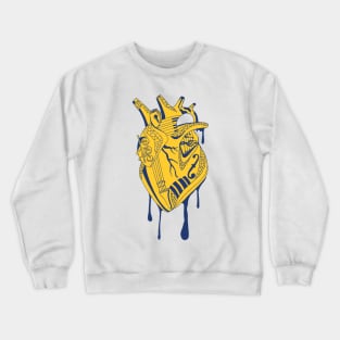 Navy Gold Musical Heart Crewneck Sweatshirt